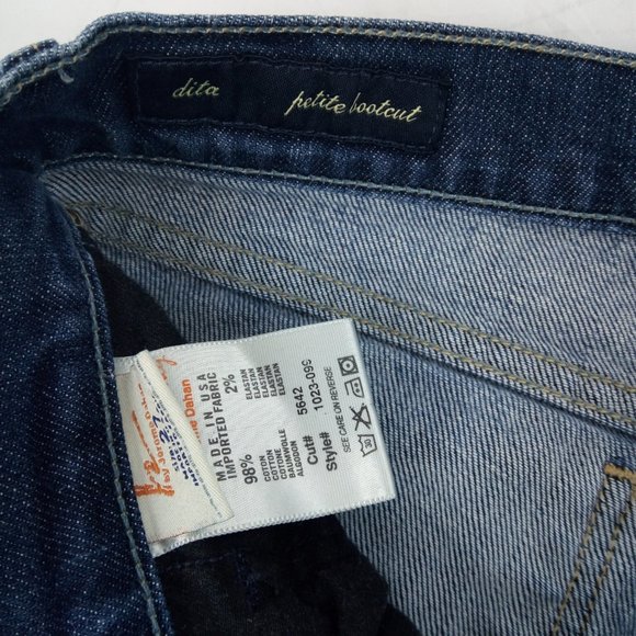 Citizens Of Humanity Dita Bootcut Jeans Women Petite Size 27 Blue - Picture 6 of 8